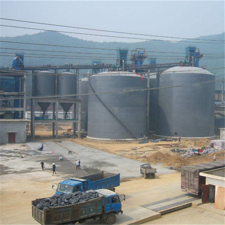 济源水泥钢板仓2座3000吨青岛项目进入施工